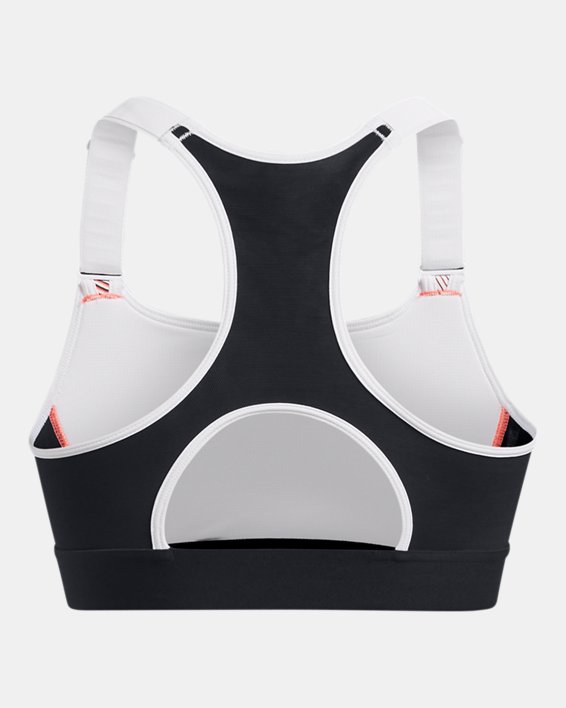 Sujetador deportivo estampado de sujeción alta HeatGear® Armour para mujer, Red, pdpMainDesktop image number 10